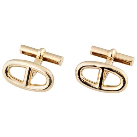 hermes link mens|Hermes cufflinks gold and silver.